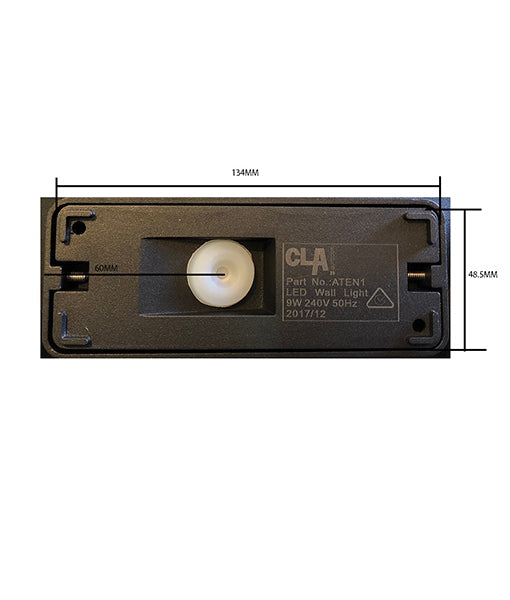 ATEN: LED Exterior Surface Mounted Curved Up/Down Wall Lights IP65