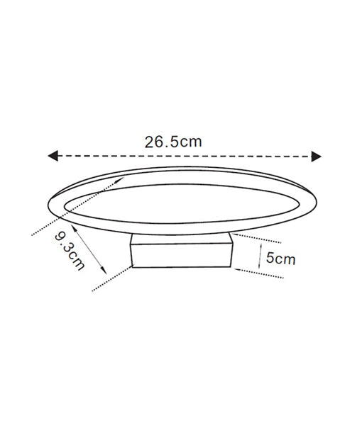 ATHENS: City Series LED Interior Matte White Oval 1 Way Wall Light