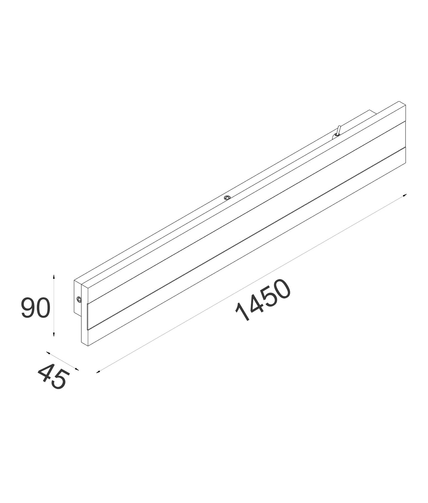 BANDA: LED Tri-CCT Rectangular with Frosted Diffuser Wall Lights IP65