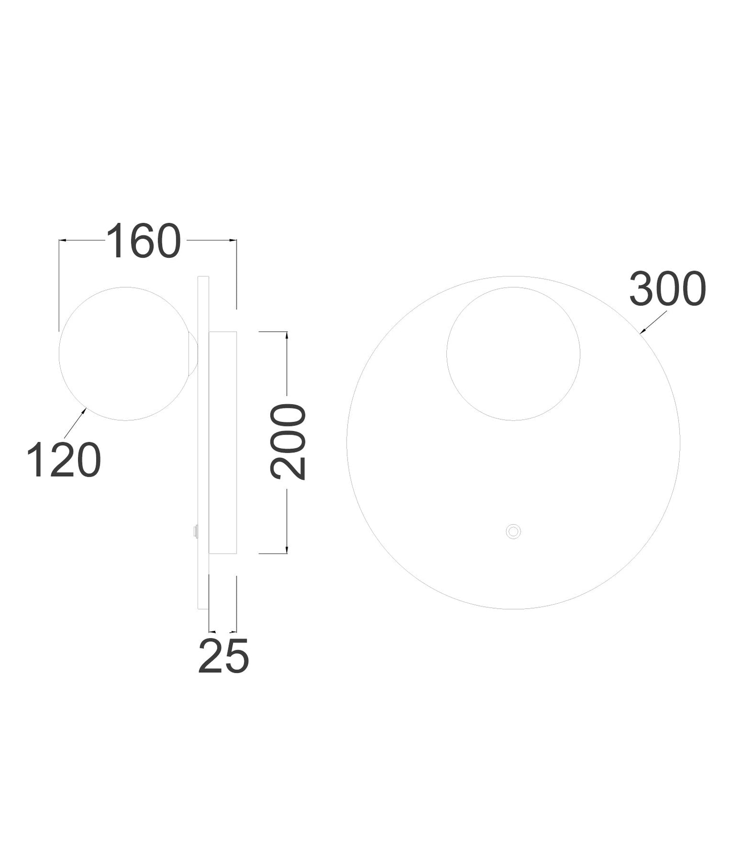 POI: Interior Round Travertine Base with Beige Finish & Round Opal Diffuser Wall Light