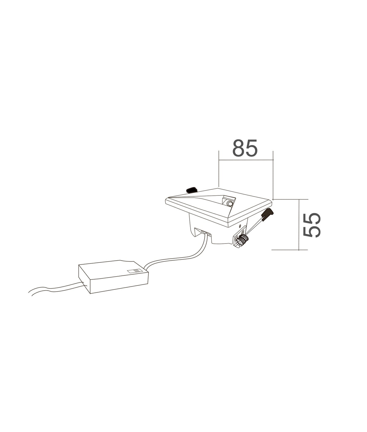 Interior LED Tri-CCT Recessed Square Step Lights