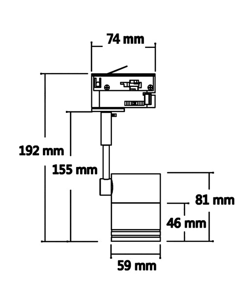 3 Wire 1 Circuit GU10 Track Head Fittings