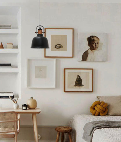 ALTA: Industrial Bell Shape With Copper Highlights Pendant Lights