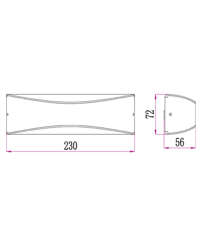 APIS: LED Exterior Surface Mounted  Up/Down Wall Lights IP65