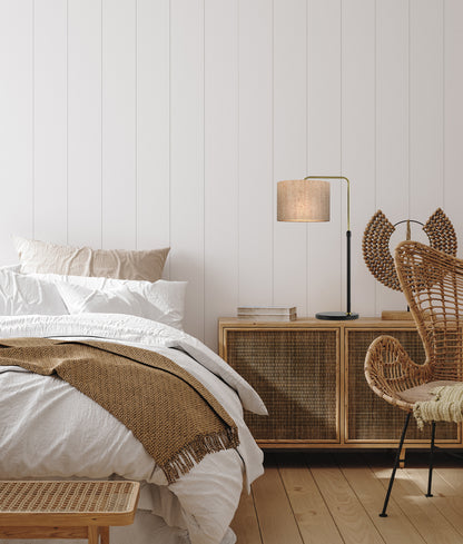 ARRIBA: Drum Shade with Marble Base Height Adjustable Table Lamps