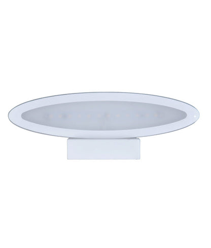 ATHENS: City Series LED Interior Matte White Oval 1 Way Wall Light