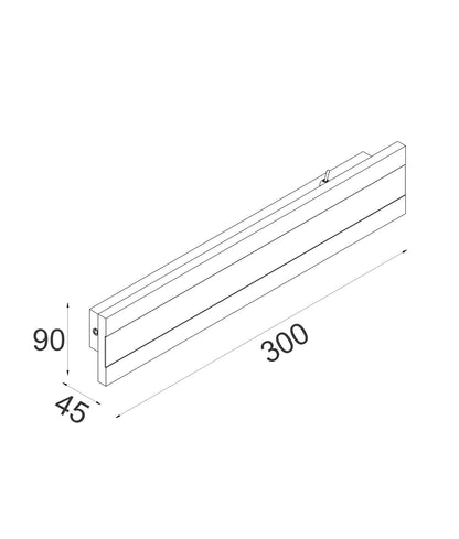 BANDA: LED Tri-CCT Rectangular with Frosted Diffuser Wall Lights IP65