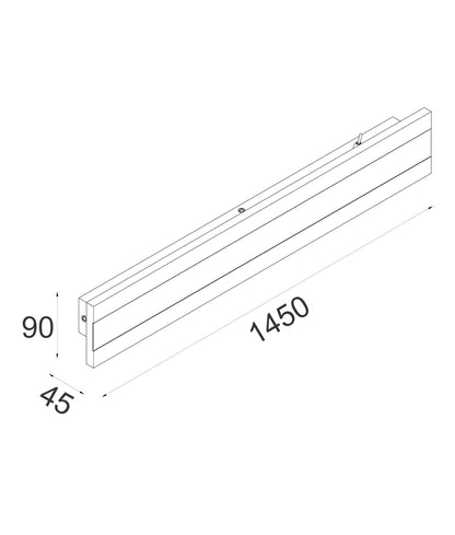 BANDA: LED Tri-CCT Rectangular with Frosted Diffuser Wall Lights IP65