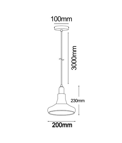 BARROSA: GU10 Smokey Black Glass Champagne Glass Pendant Light