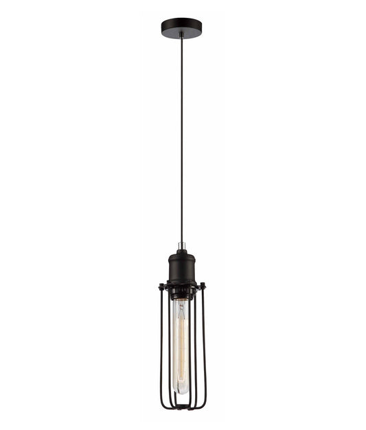 BLACKBAND Industrial Black Tubular Bird Cage Pendant Light