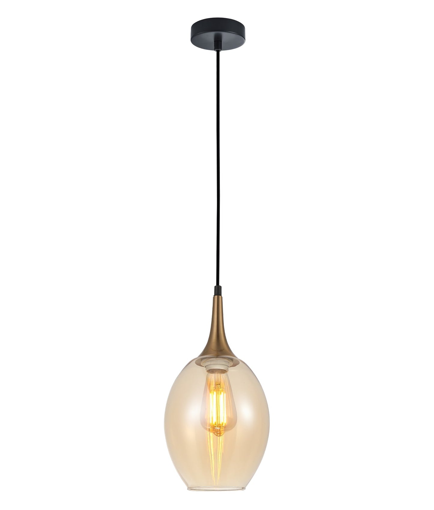 BROTE: Retro Interior Bronze Wine Glass Shape Pendant Lights