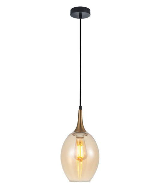 BROTE: Retro Interior Bronze Wine Glass Shape Pendant Lights