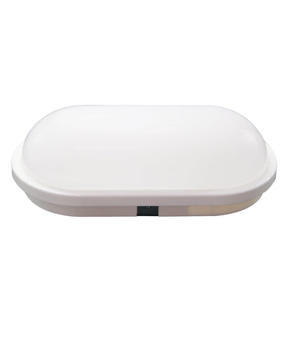 BULK: Oval LED Exterior Bulkhead Lights with Optional Cage IP65