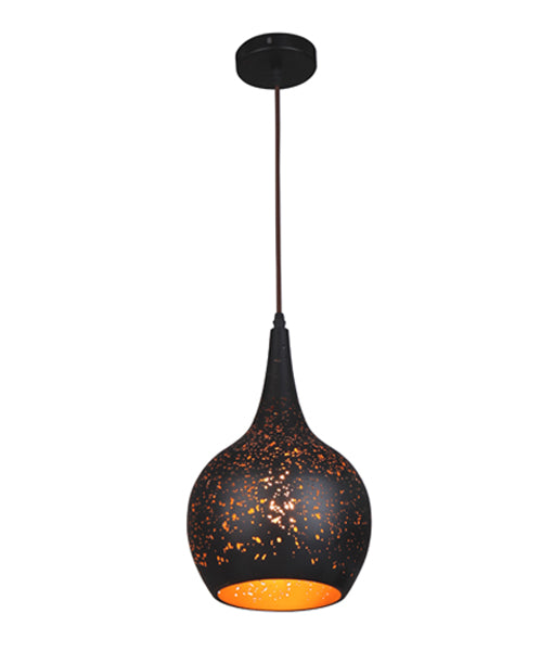 CELESTE: Bohemian Rustic Embossed Bell Shape Pendant Light