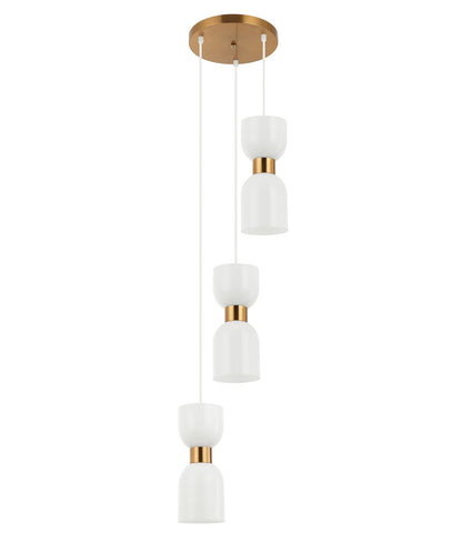 CLESSIDRA:  Interior Mirror Finish Smokey Black / Opal Glass Ellipse Multiple Round Base Pendant Lights