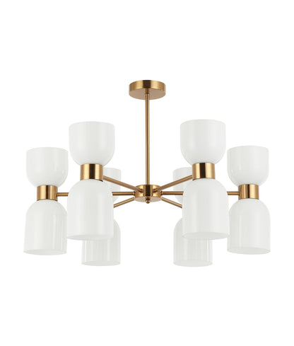 CLESSIDRA:  Interior Mirror Finish Smokey Black / Opal Glass Ellipse x12 Round Base Pendant Lights