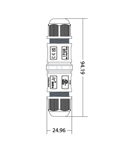 CONN005: Waterproof 2 Way Connector IP68