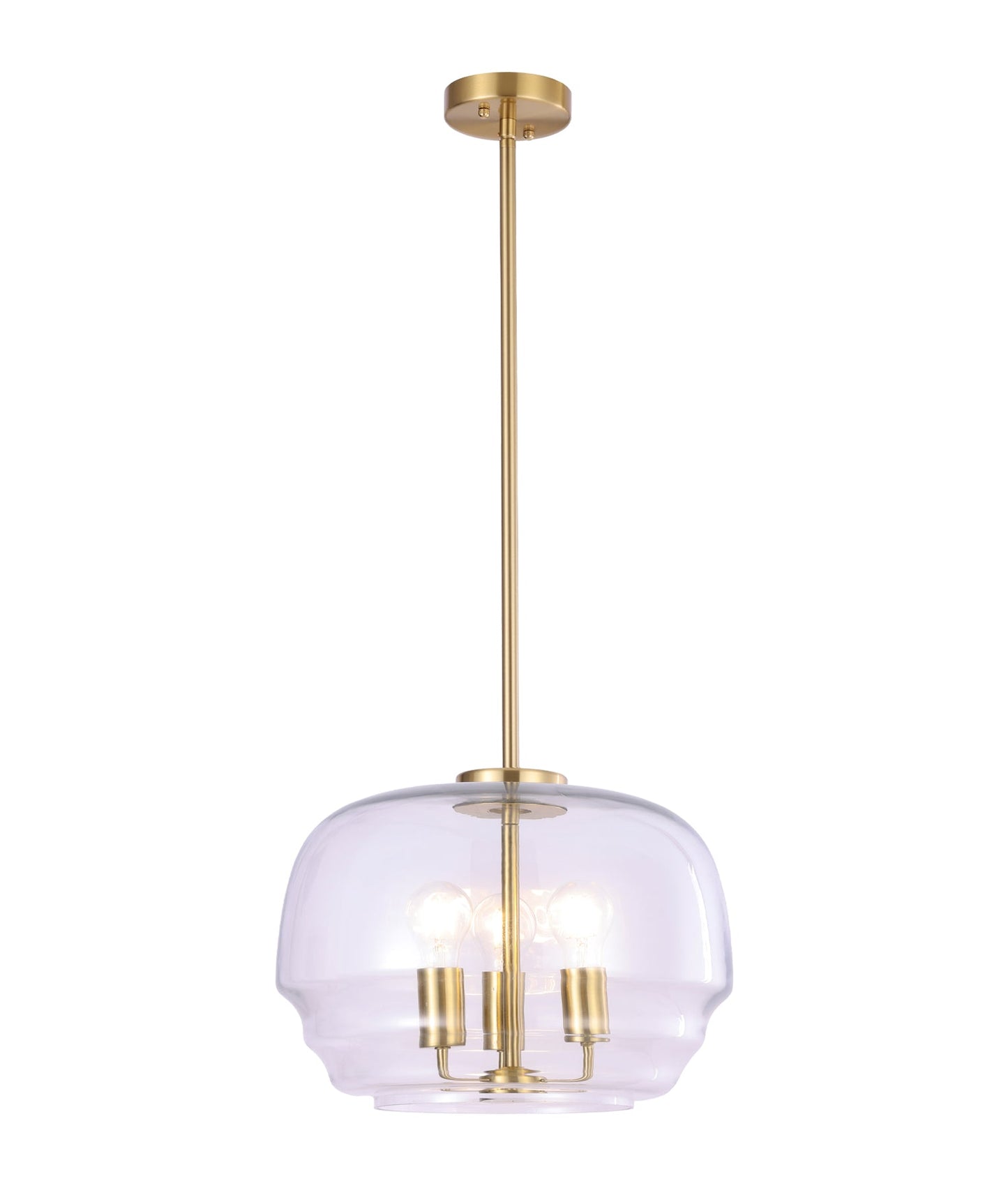 CUAD: Interior Clear Wine Glass Shape Glass Shade Pendant Light