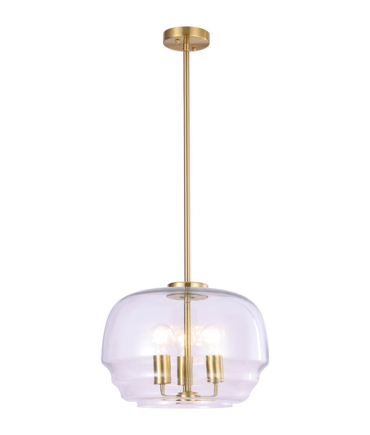 CUAD: Interior Clear Wine Glass Shape Glass Shade Pendant Light