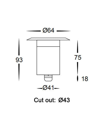 DECK: LED 3W Recessed Deck Lights IP67 (Cut out: ∅43mm)
