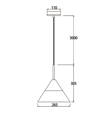 FINN: Scandinavian Blonde Wood & Opal Glass Wide Cone Pendant Light