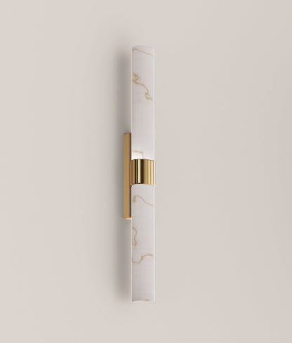 FLECHA: Interior Curved Faux Marble with Veining Effect Wall Lights