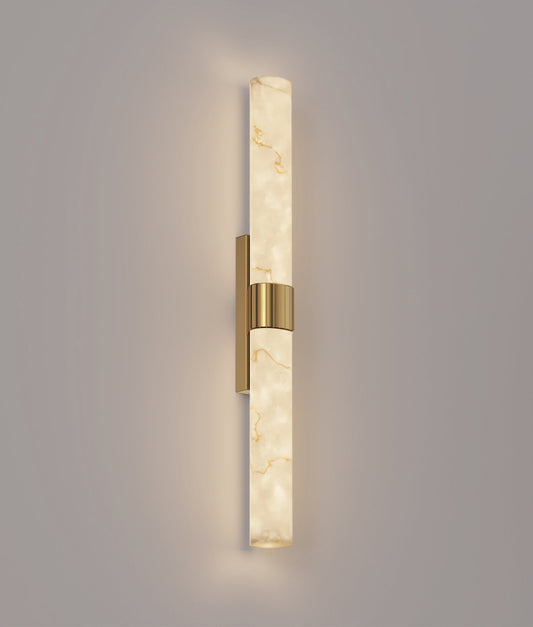 FLECHA: Interior Curved Faux Marble with Veining Effect Wall Lights
