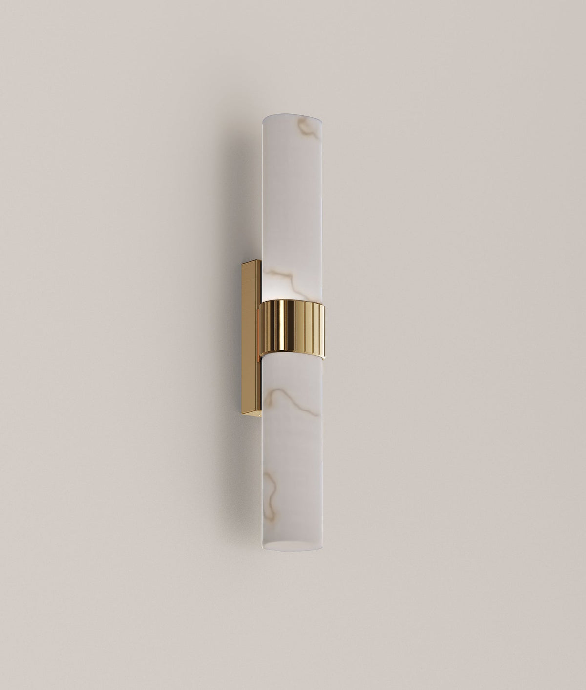 FLECHA: Interior Curved Faux Marble with Veining Effect Wall Lights