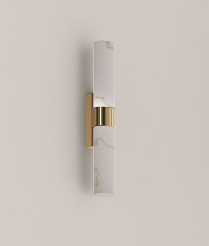 FLECHA: Interior Curved Faux Marble with Veining Effect Wall Lights