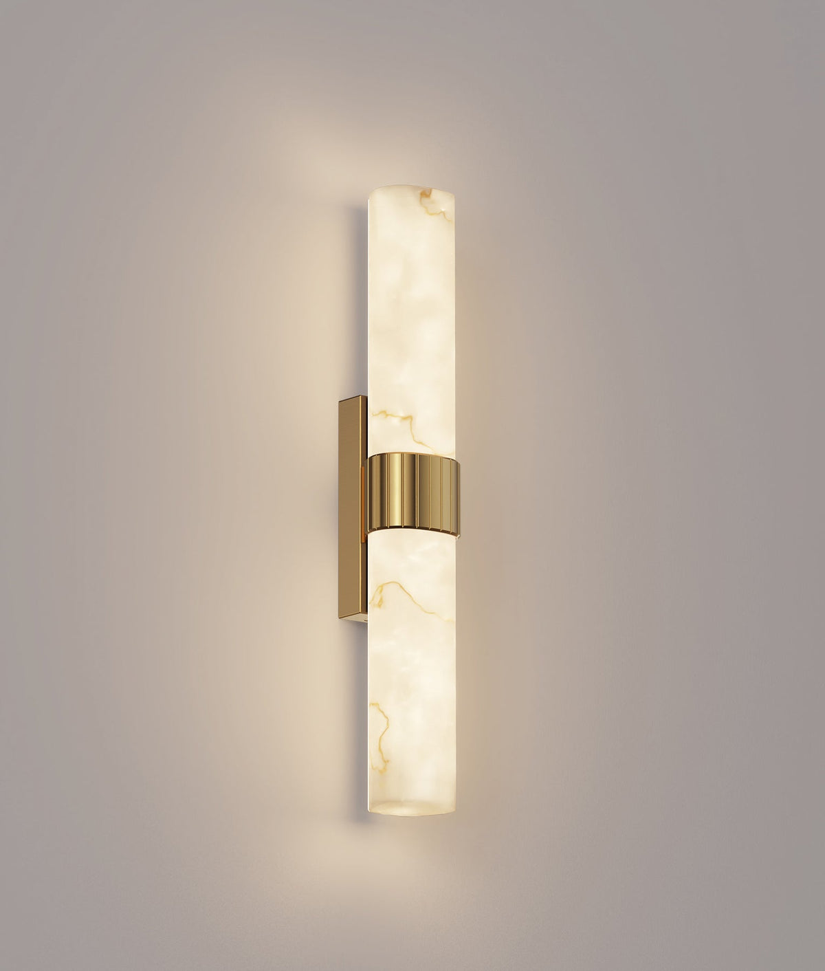 FLECHA: Interior Curved Faux Marble with Veining Effect Wall Lights
