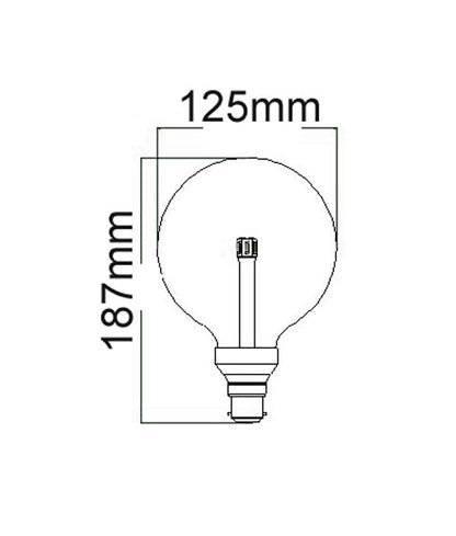 G125 LED Globes Clear / Frosted Diffuser (6W)