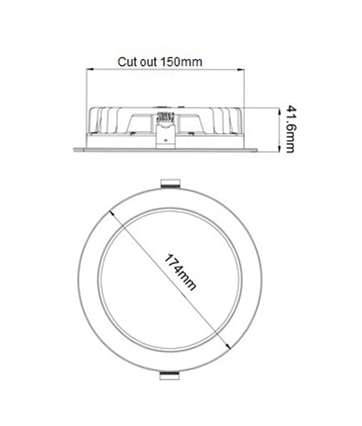 GALTRI: LED Dimmable Tri-CCT Fixed White Recessed Downlights