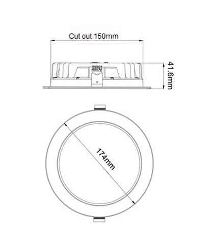 GALTRI: LED Dimmable Tri-CCT Fixed White Recessed Downlights