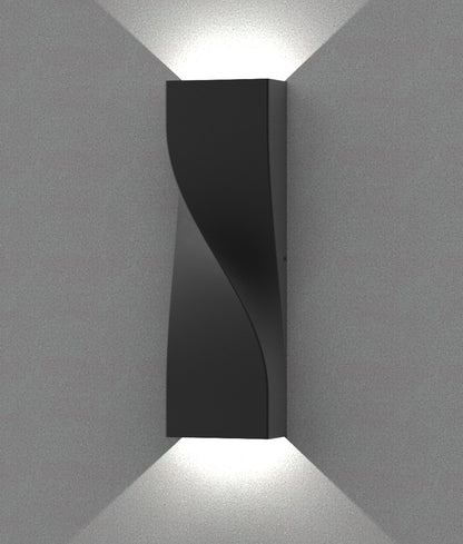 GIROTRI: Large Exterior LED Tri-CCT Surface Mounted Up/Down Twist Wall Lights IP65