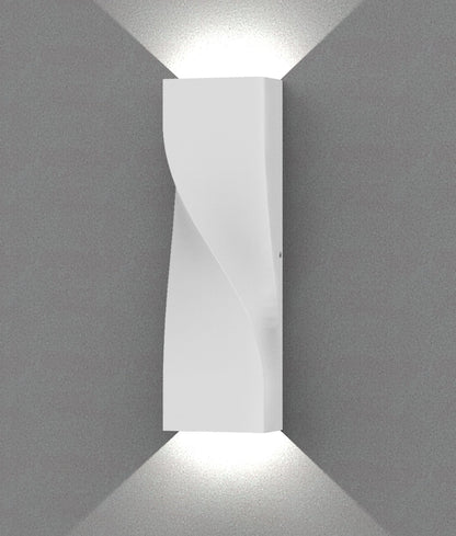 GIROTRI: Large Exterior LED Tri-CCT Surface Mounted Up/Down Twist Wall Lights IP65