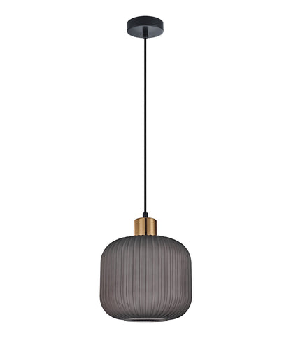 GOMITAS: Interior Translucent Glass Shade with Brass Highlight Pendant Lights