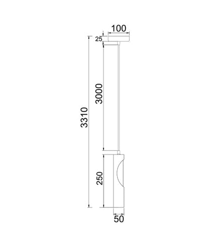 IDA: Interior Iron & Blonde Wood Tube Pendant Lights