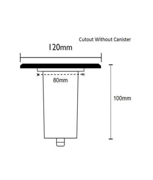 GU10 Inground Up Light (Square / 316 Stainless Steel Faceplate) IP67