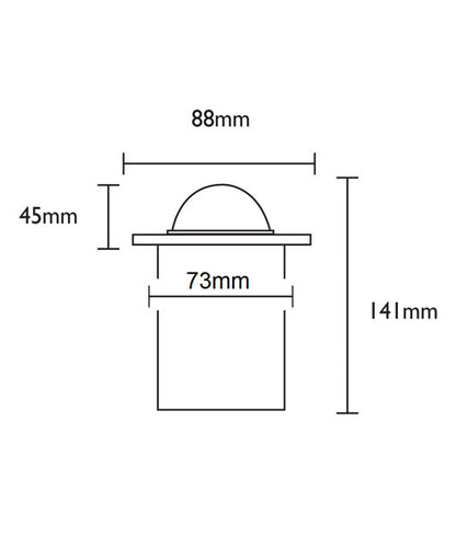MR16 Recessed Inground Up Lights (Small Faceplate with Eyelid) IP67 (Cut out: Ø73mm)