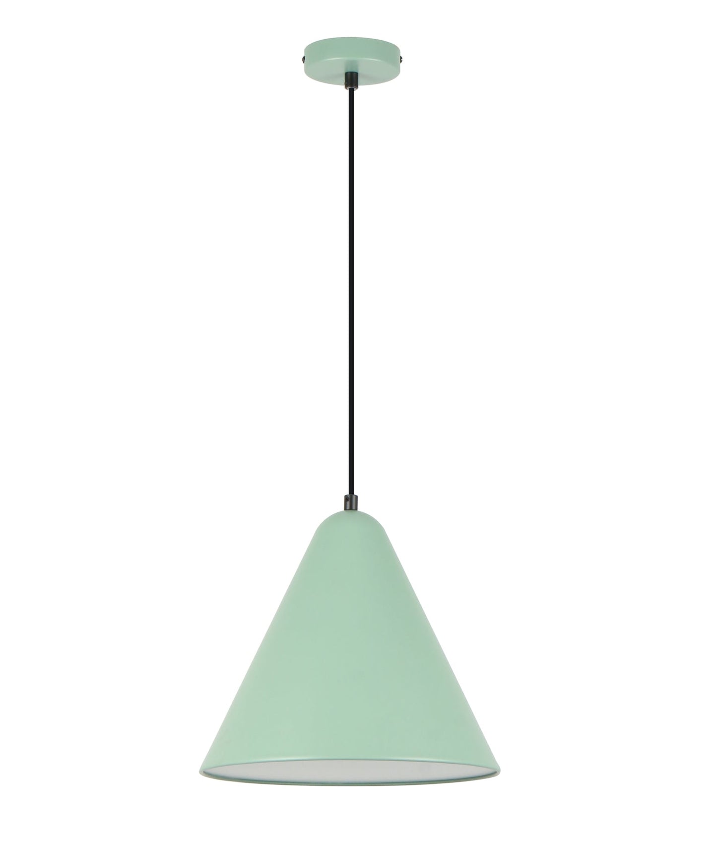 KONUS: Interior Iron Shade with Frosted Diffuser Pendant Lights