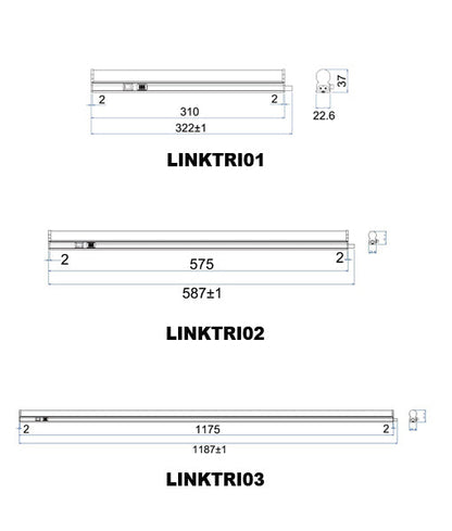 LINKTRI: Interior LED Tri-CCT Linkable T5 Slimline Utility Lights