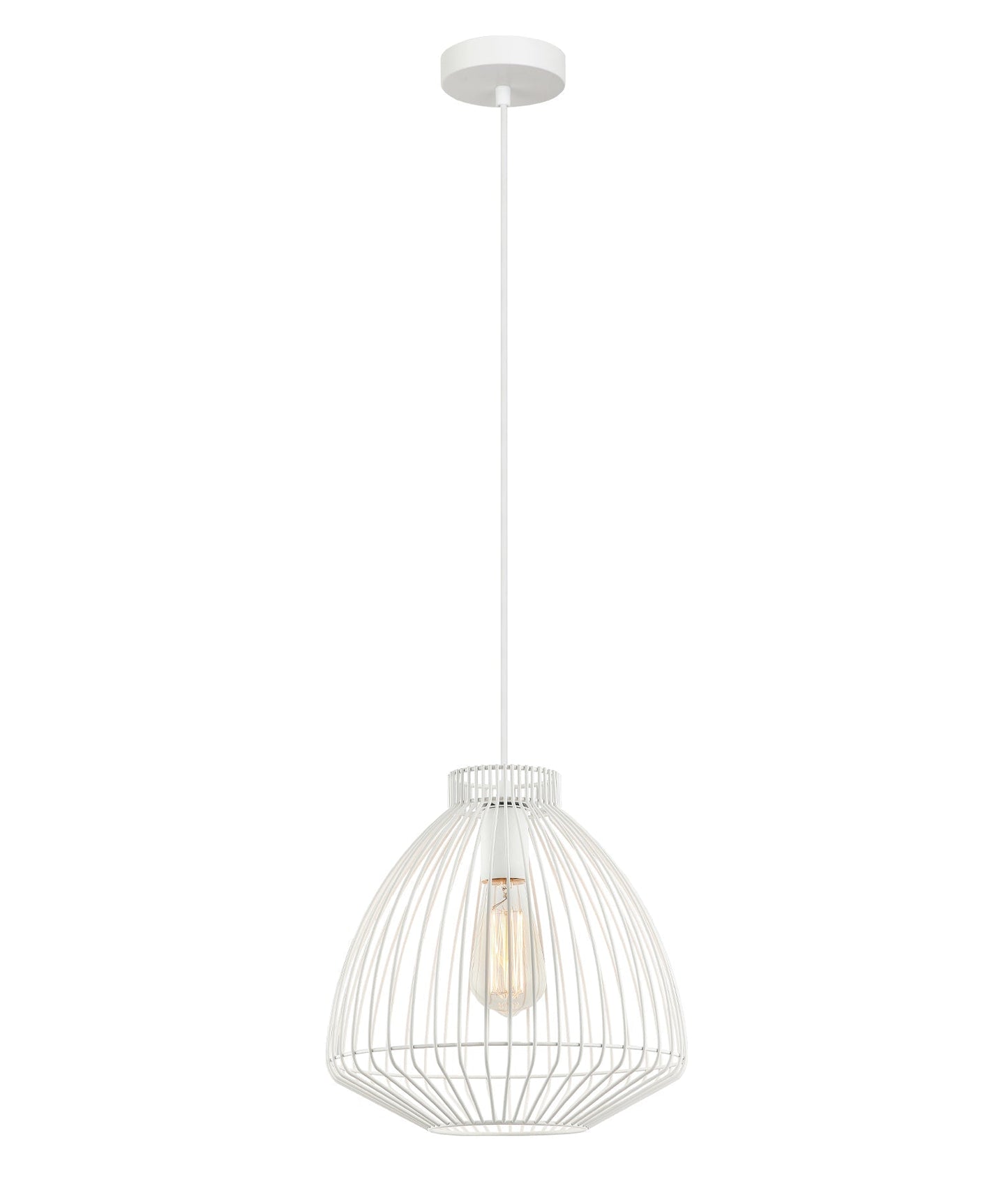 MANU: Modern Interior Cone (Concave) Wire Cage Pendant Lights