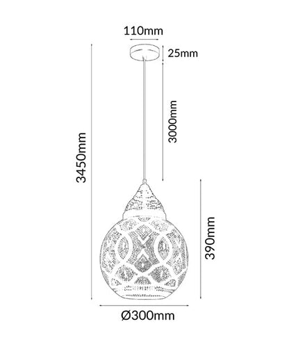 MARRAKESH: Bohemian Interior Bell Shape Pendant Lights