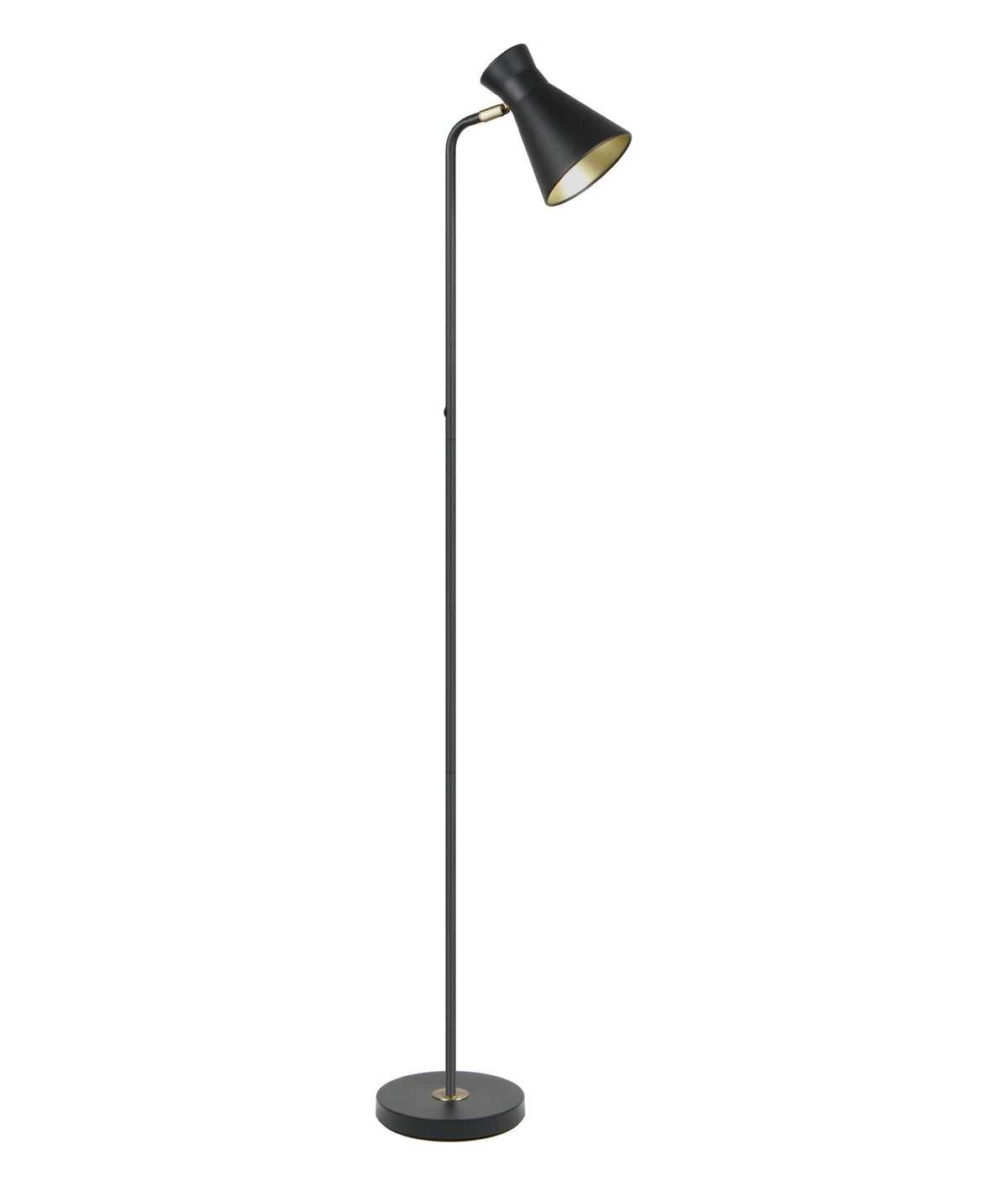 MECTO: Cone Iron Adjustable Shade Antique Brass Highlight Floor Lamps