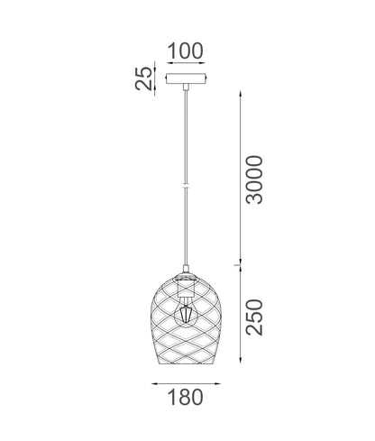 NETA: Interior Wine Glass Shade Segmented Pendant Lights