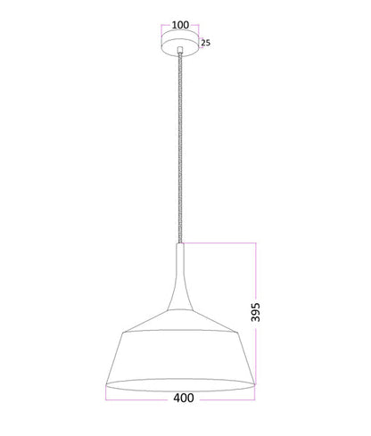 NORDIC: Modern Scandinavian Medium Dome Shape Steel & Wood Pendant Lights