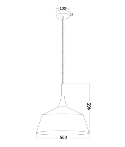 NORDIC: Modern Scandinavian Large Dome Shape Steel & Wood Pendant Lights