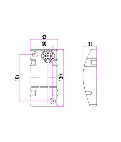 OLA: Exterior LED Wavy Rectangular Surface Mounted Wall Lights IP65