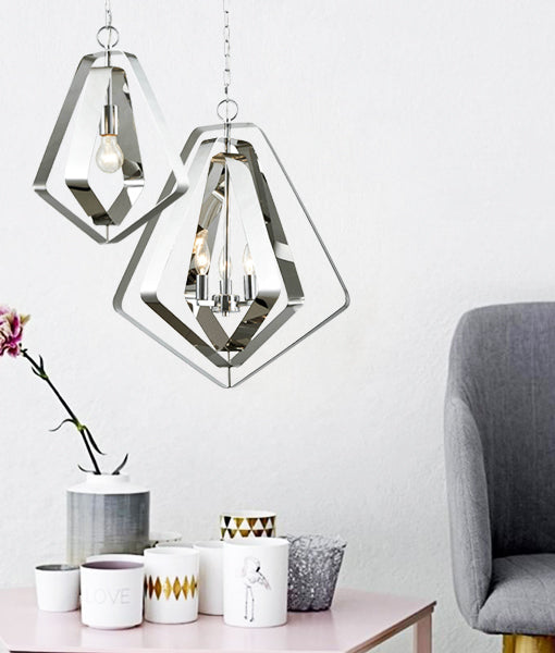 ORBITA: Bohemian Small Polished Nickel Hardware Pendant Light