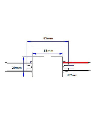 24V Waterproof Constant Voltage LED Drivers IP67 (12W)